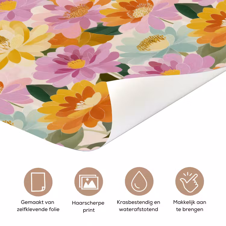 Deursticker met naam - Lelies - Aquarel - Pastel — 3