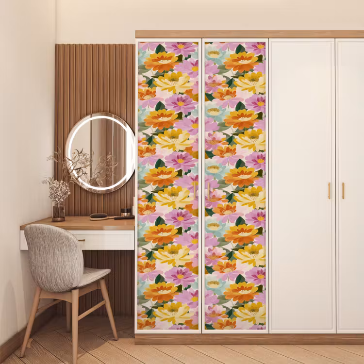 Deursticker met naam - Lelies - Aquarel - Pastel — 5