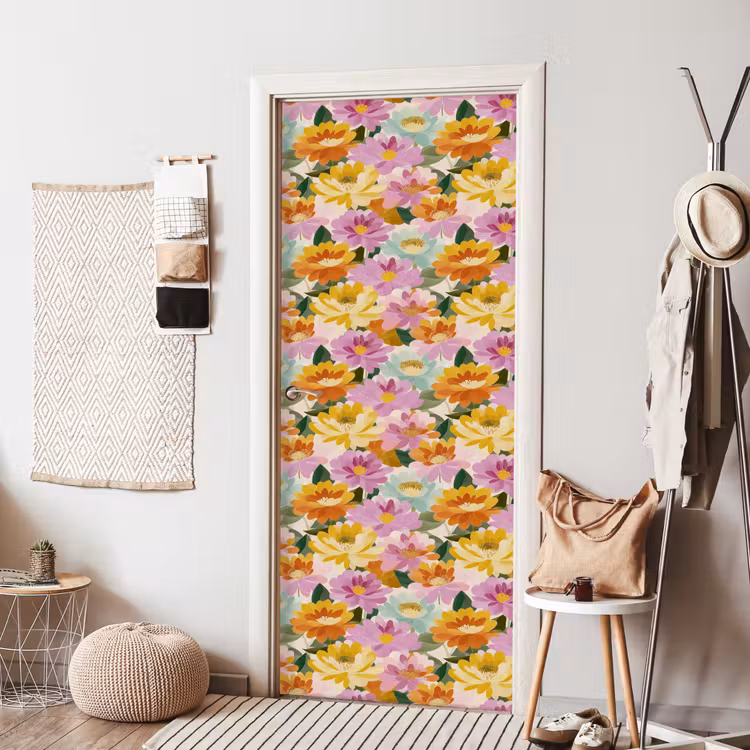 Deursticker met naam - Lelies - Aquarel - Pastel — 8