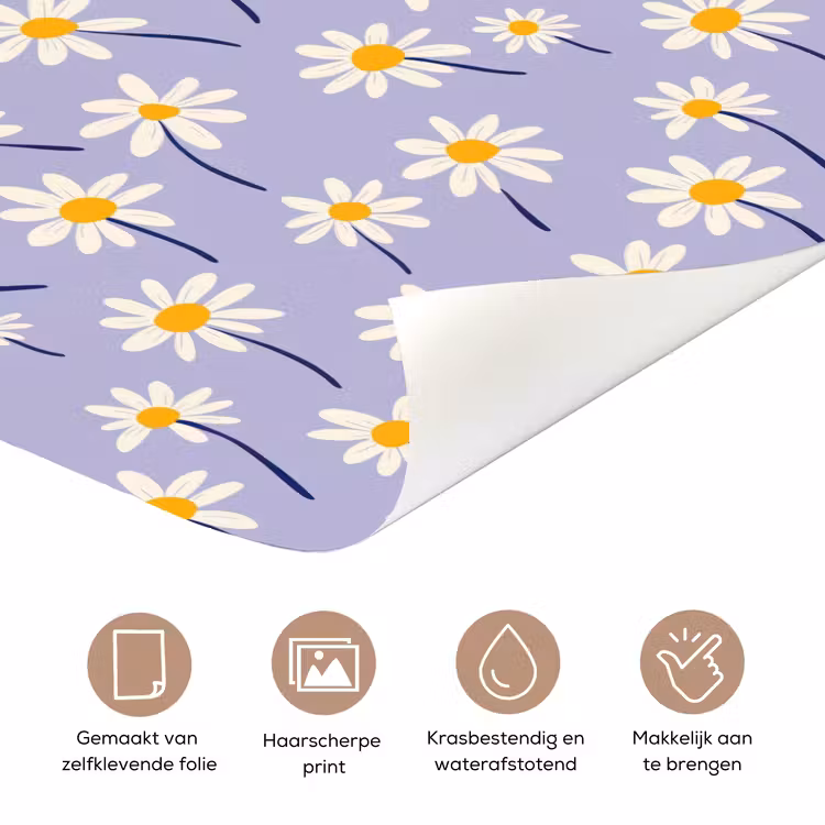 Deursticker met naam - Modern - Madelief - Paars — 3