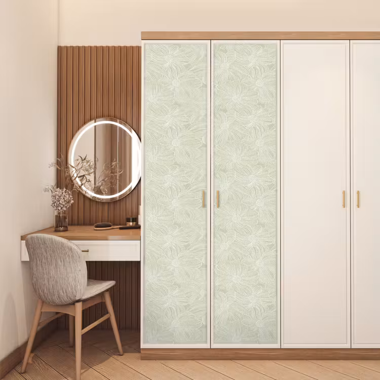 Deursticker met naam - Sereen - Bloemen - Groen — 5