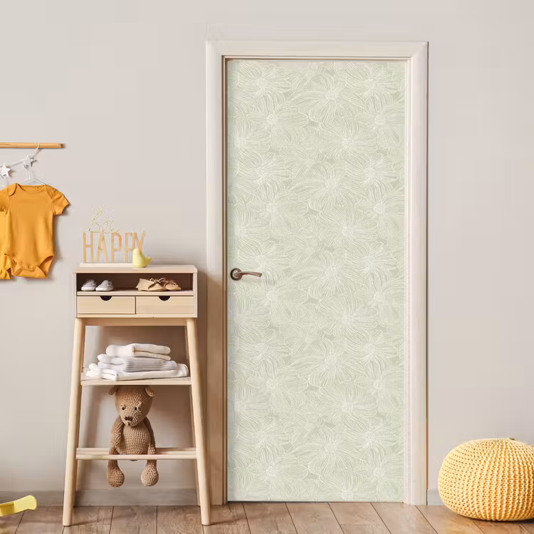 Deursticker met naam - Sereen - Bloemen - Groen — 6
