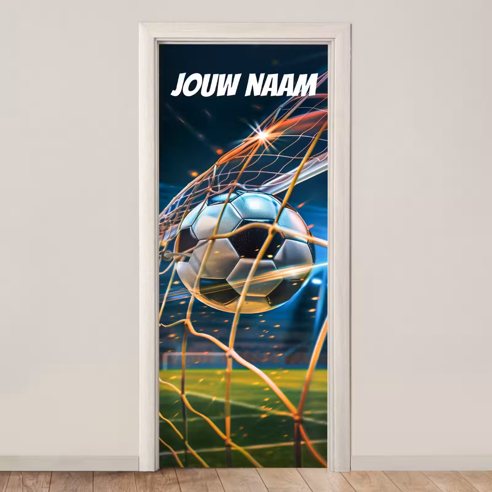 Deursticker met naam - Voetbal - Doel - Snelheid — 1