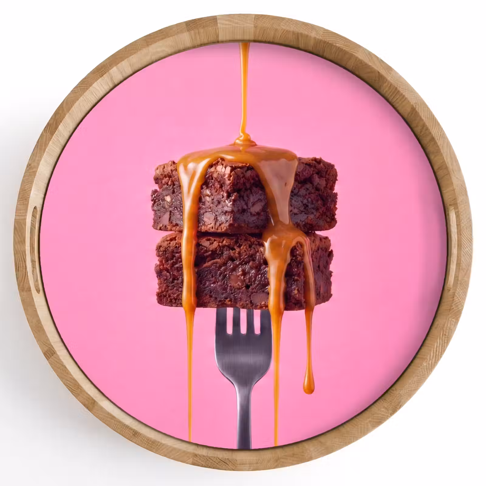 Dienblad - Brownie - Karamel - Eten — 1