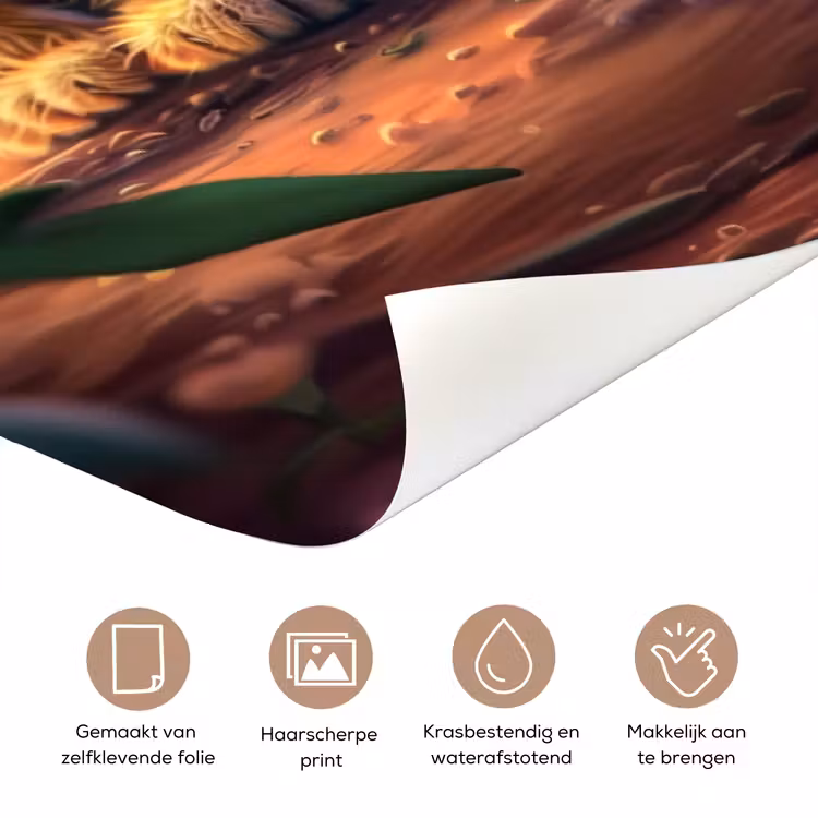 Deursticker met naam - Kitten - Natuur - Zonnig — 3
