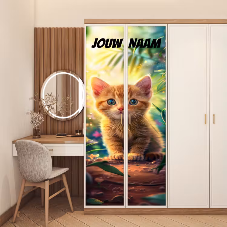 Deursticker met naam - Kitten - Natuur - Zonnig — 5