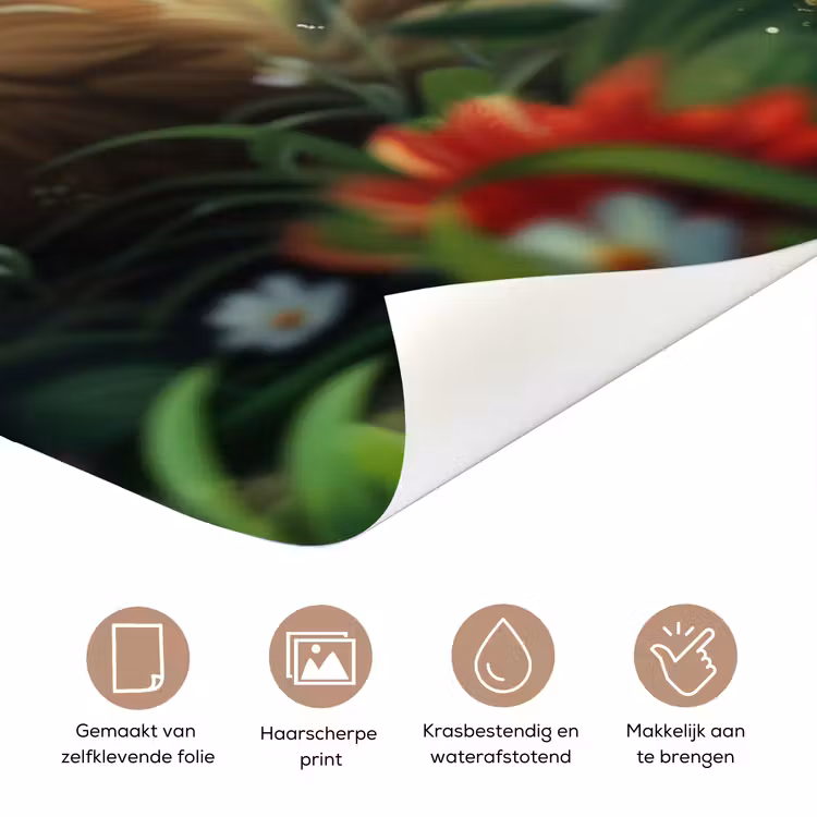 Deursticker met naam - Konijntje - Bloem - Zonlicht — 3