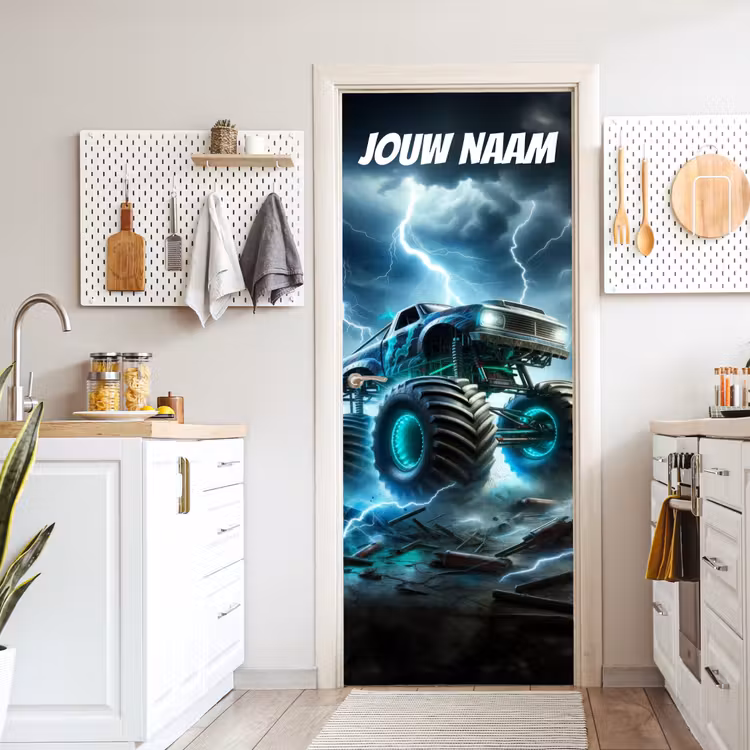 Deursticker met naam - Monstertruck - Bliksem - Storm — 7