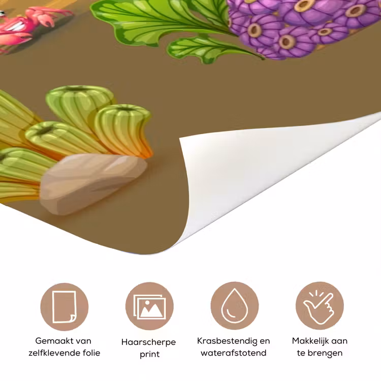 Deursticker met naam - Onderwaterwereld - Vissen - Blauw — 3