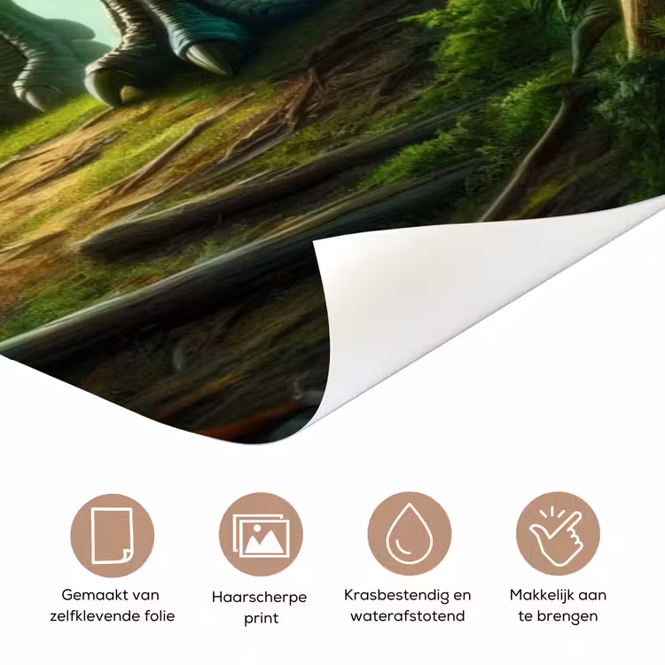 Deursticker met naam - T-rex - Jungle - Bliksem — 3