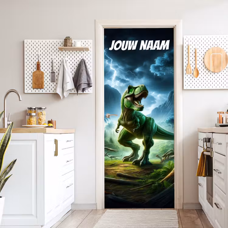 Deursticker met naam - T-rex - Jungle - Bliksem — 7