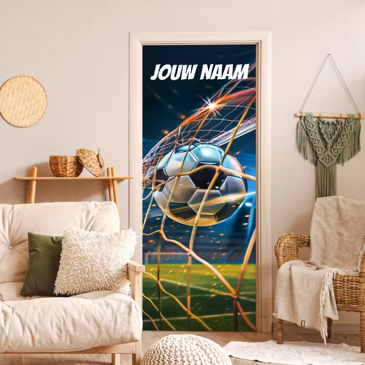 Deursticker met naam - Voetbal - Doel - Snelheid — 4