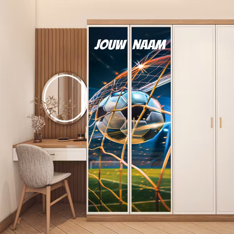 Deursticker met naam - Voetbal - Doel - Snelheid — 5