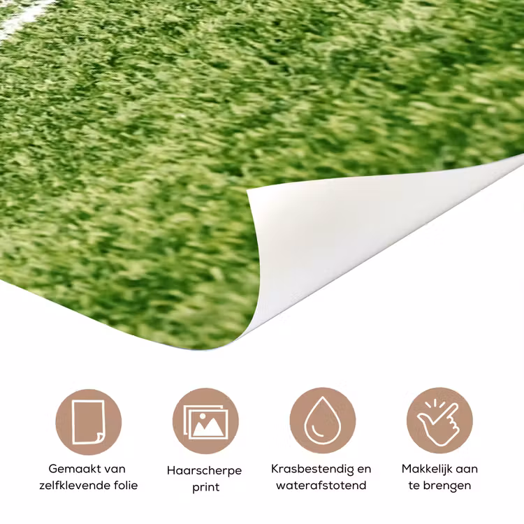 Deursticker met naam - Voetbal- Grasveld - Stadion — 3