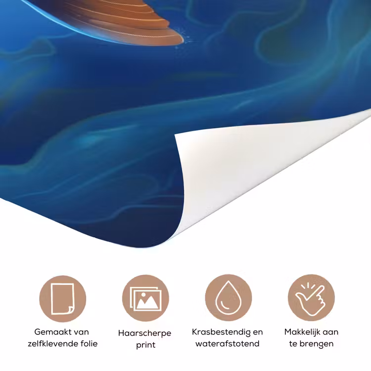 Deursticker met naam - Vrolijk - Dolfijn - Water — 3