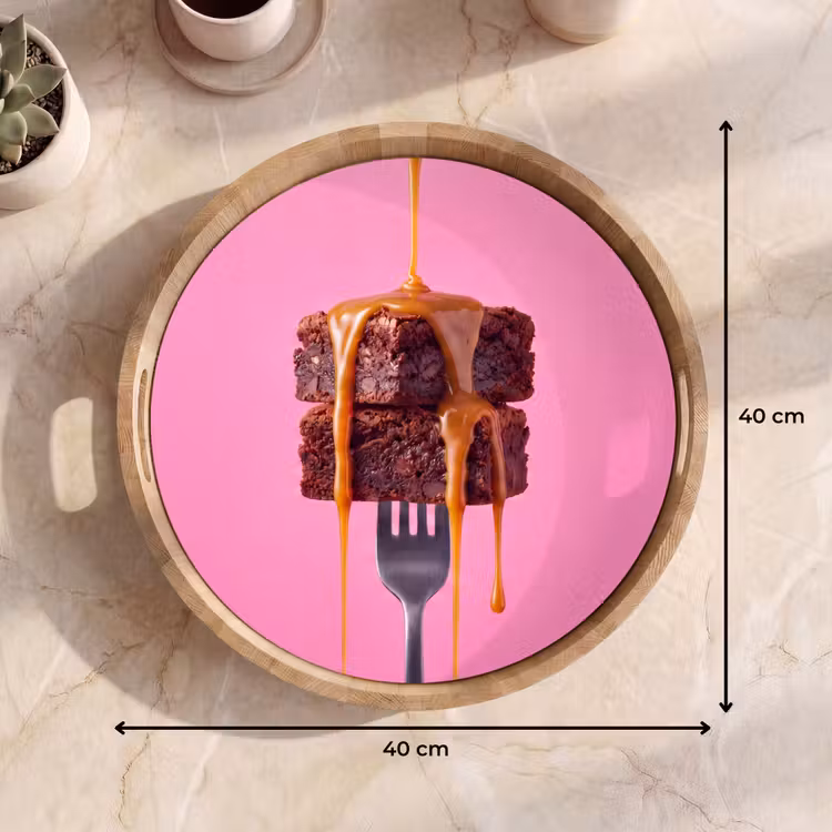 Dienblad - Brownie - Karamel - Eten — 9