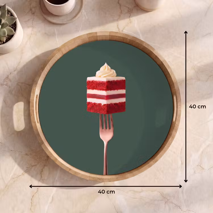 Dienblad - Cake - Vork - Rood — 9