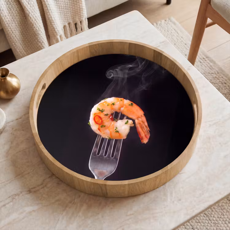 Dienblad - Eten - Garnaal - Vork — 2