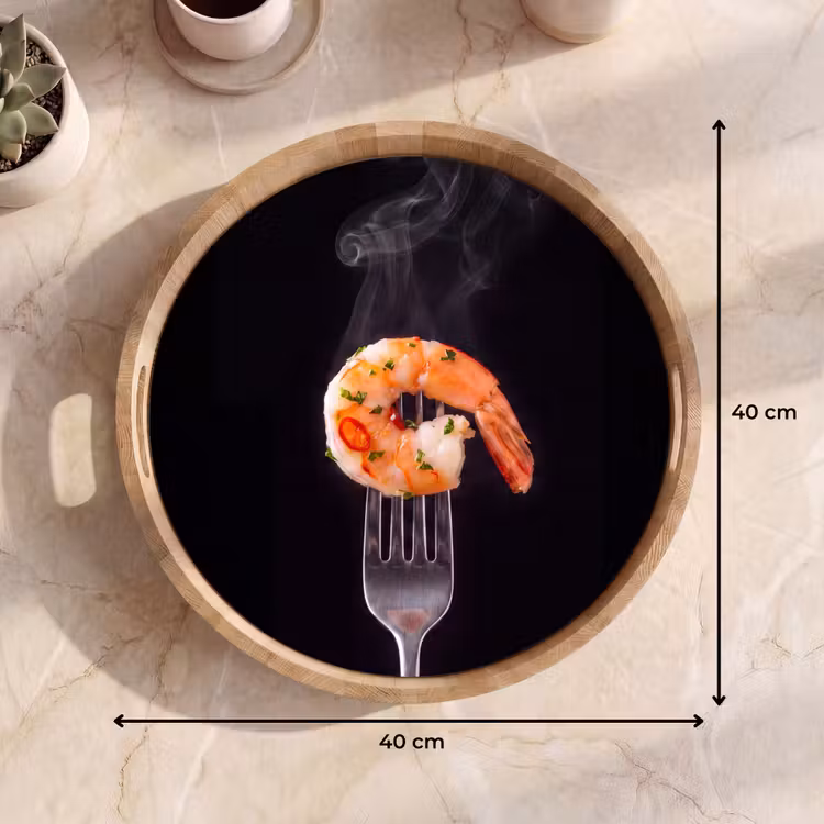 Dienblad - Eten - Garnaal - Vork — 9