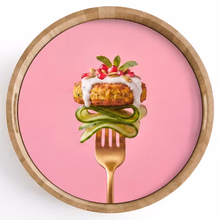 Dienblad - Eten - Vork - Roze — 1