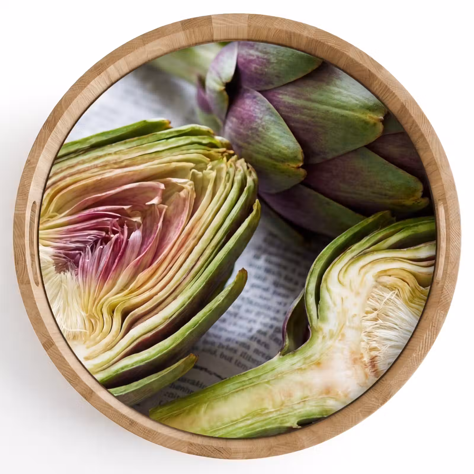 Dienblad - Artisjok - Doorgesneden - Eten — 1