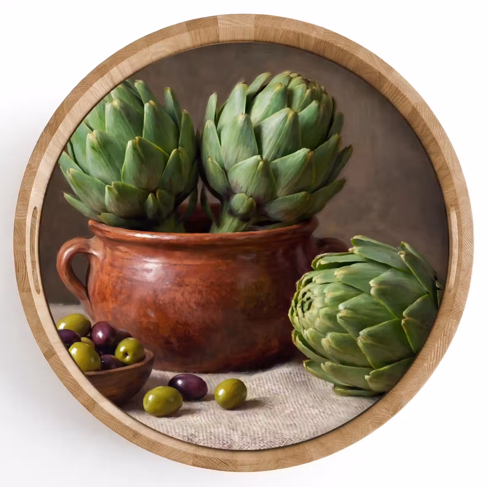 Dienblad - Artisjokken - Olijven - Eten — 1