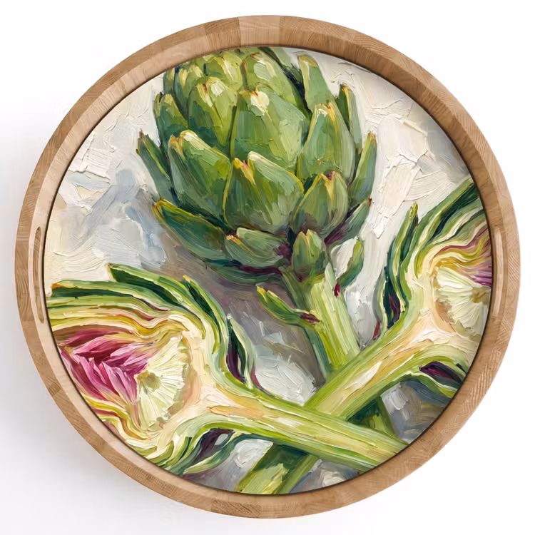 Dienblad - Artisjok - Citroen - Eten — 1