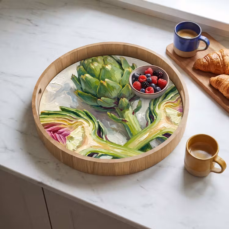 Dienblad - Artisjok - Citroen - Eten — 4
