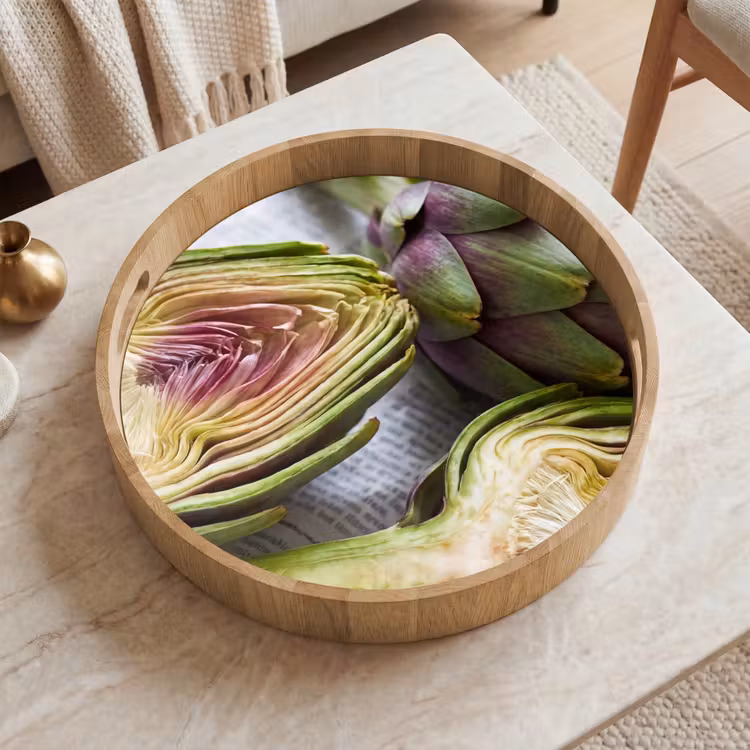 Dienblad - Artisjok - Doorgesneden - Eten — 2