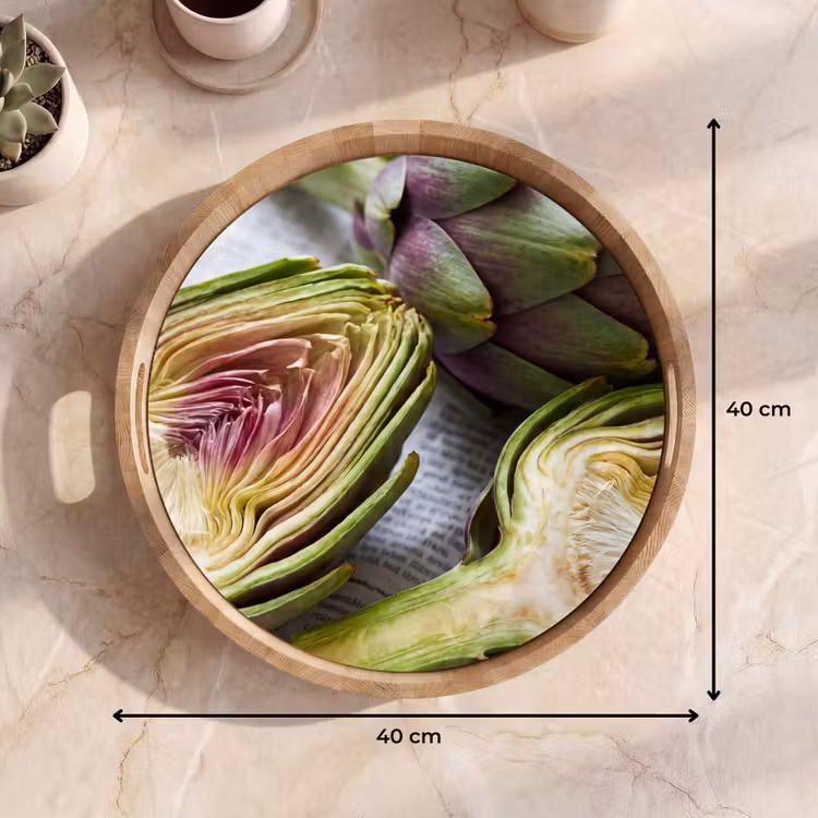 Dienblad - Artisjok - Doorgesneden - Eten — 9