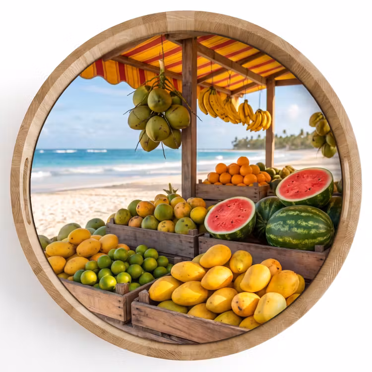 Dienblad - Fruit - Strand - Tropisch — 1