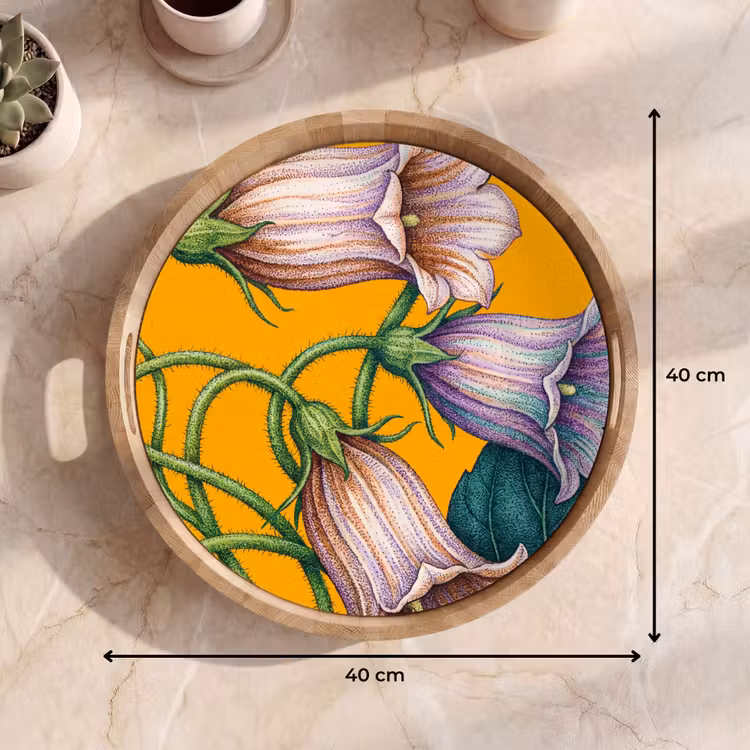 Dienblad - Bloemen - Botanisch - Geel — 9