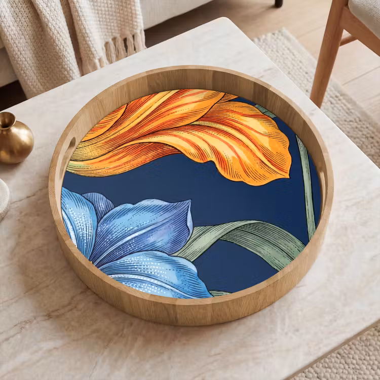 Dienblad - Bloemen - Botanisch - Patroon — 2