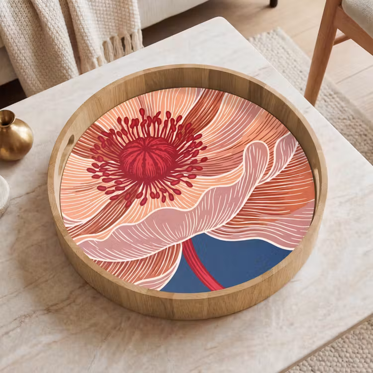 Dienblad - Bloemen - Modern - Abstract — 2