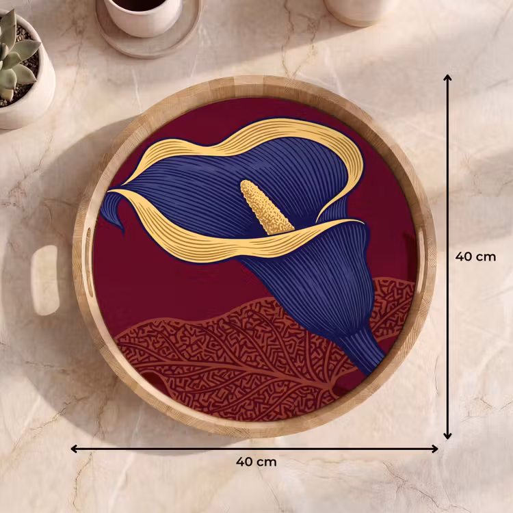 Dienblad - Bloemen - Modern - Paars — 9