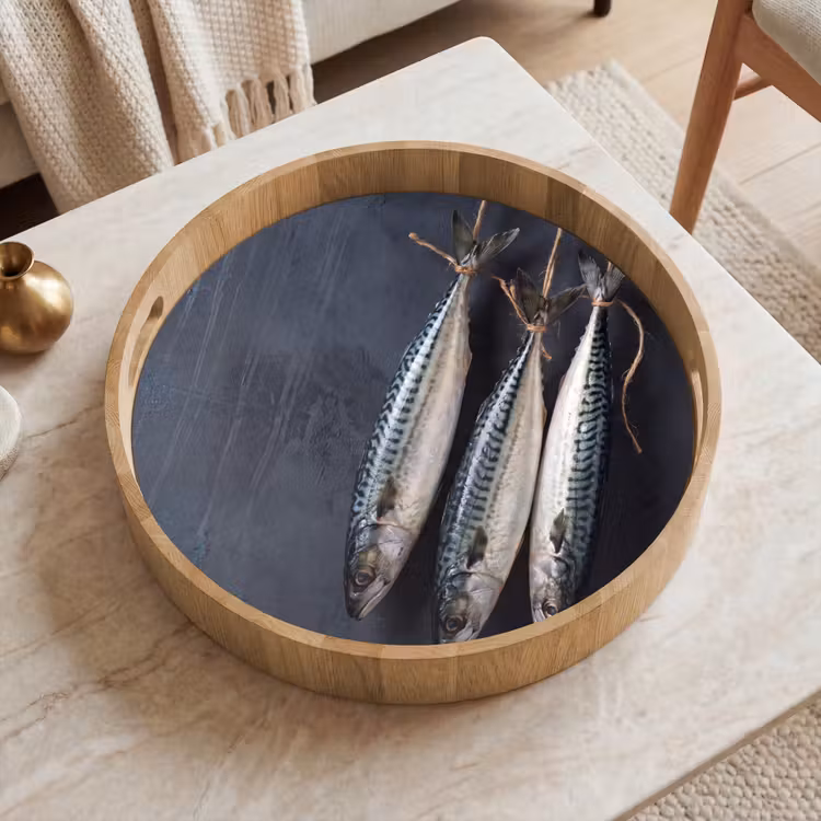 Dienblad - Drie vissen - Touw — 2