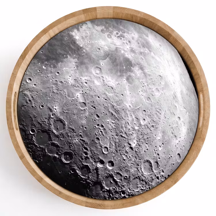 Dienblad - Maan - Kraters - Ruimte — 1