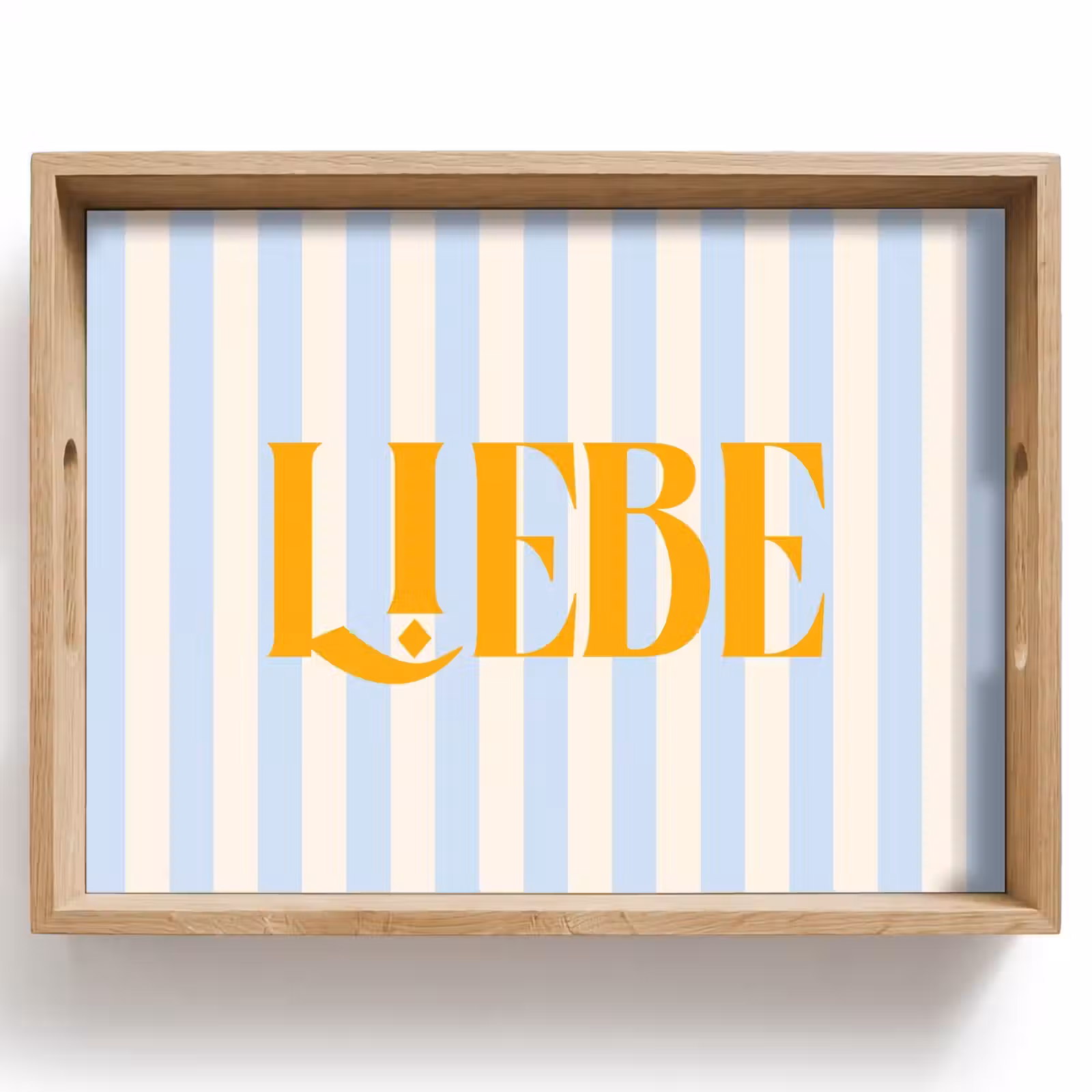 Dienblad - Oranje - Blauw - Strepen - Liebe — 1
