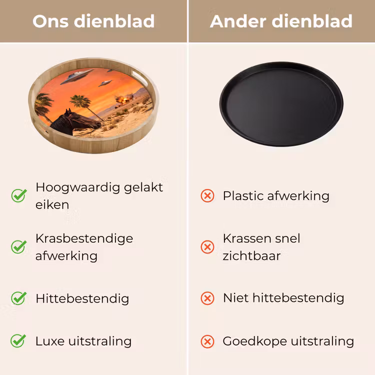 Dienblad - Cowboy - Paard - Woestijn — 3