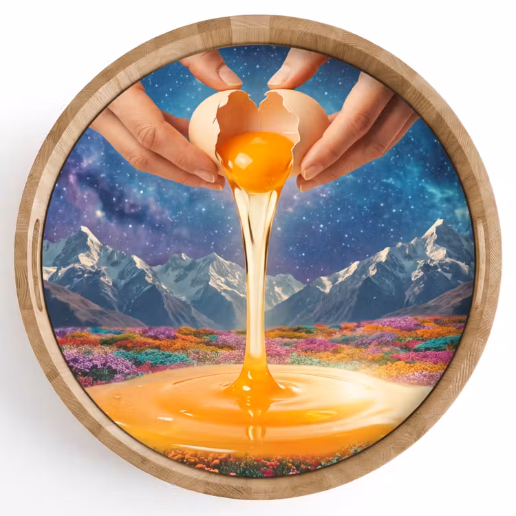 Dienblad - Handen - Ei - Surrealisme — 1