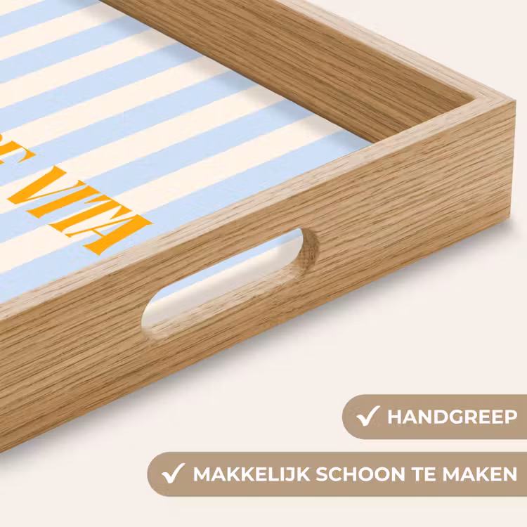 Dienblad - Oranje - Blauw - Strepen - La dolce vita — 5