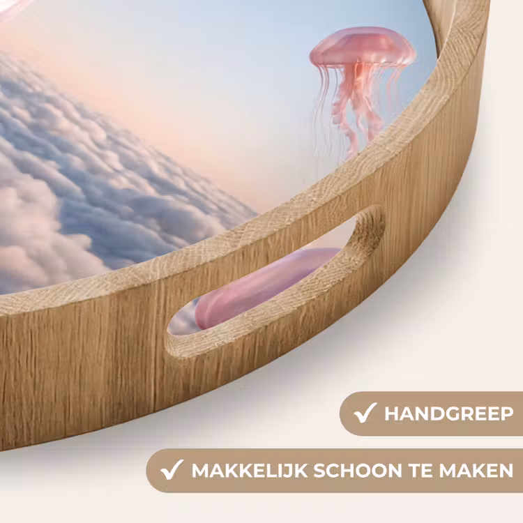 Dienblad - Roze dier - Wolken — 5