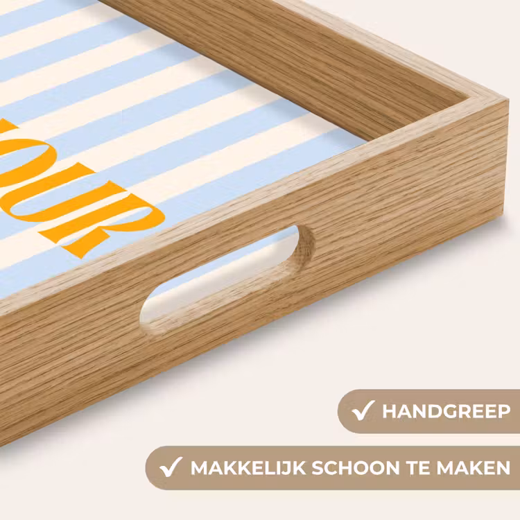 Dienblad - Oranje - Blauw - Strepen - Bonjour — 5