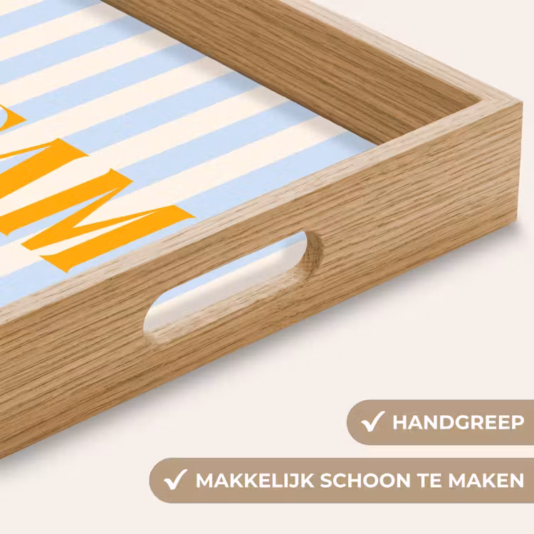 Dienblad - Oranje - Blauw - Strepen - Dream — 5