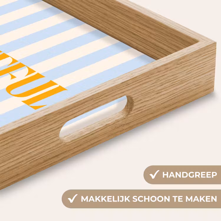 Dienblad - Oranje - Blauw - Strepen - Grateful — 5