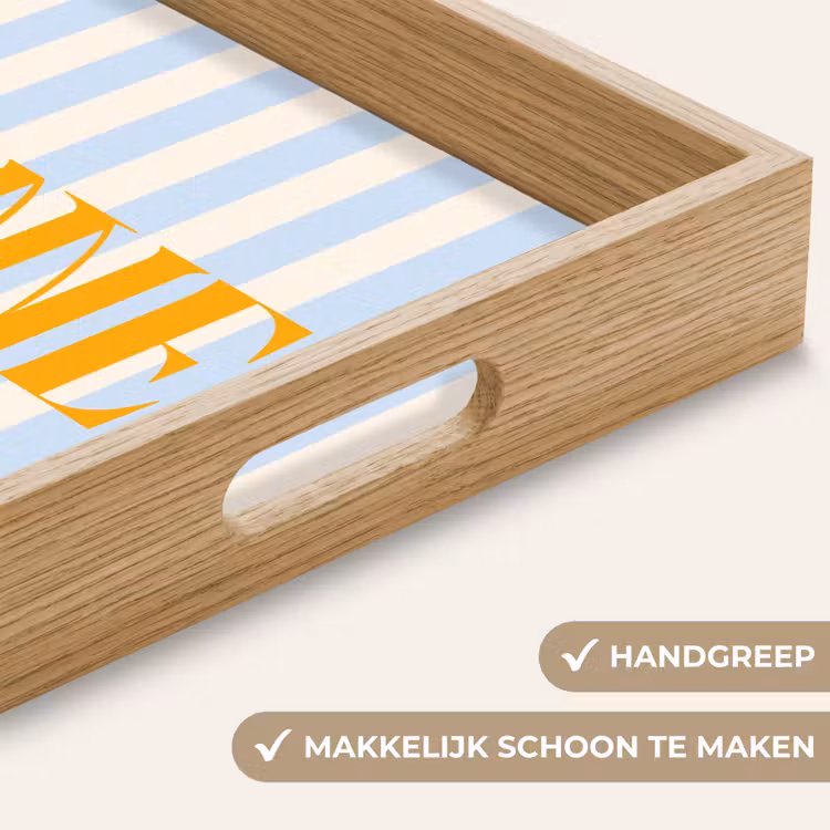 Dienblad - Oranje - Blauw - Strepen - Sonne — 5