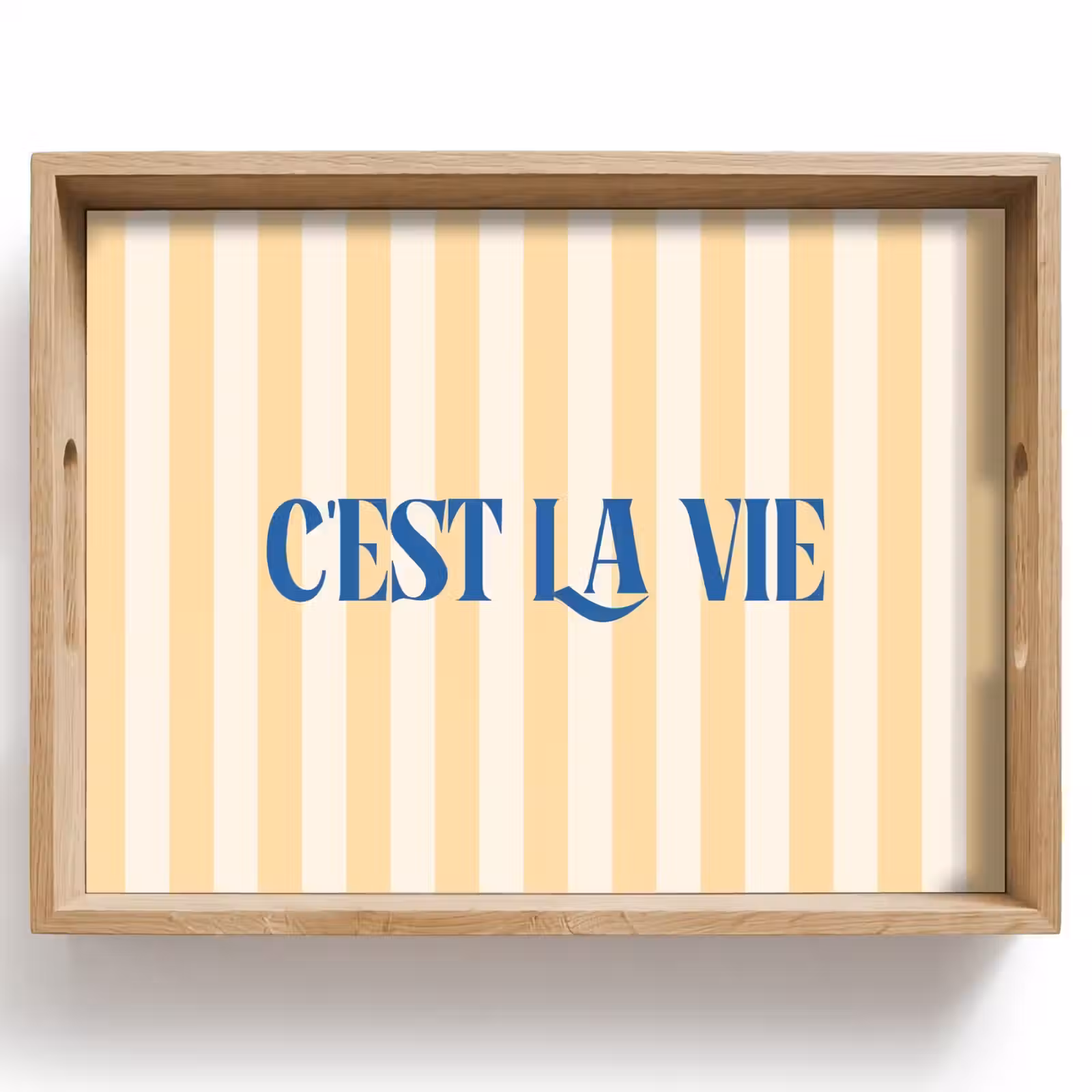 Dienblad - Blauw - Geel - Strepen - C'est La Vie — 1