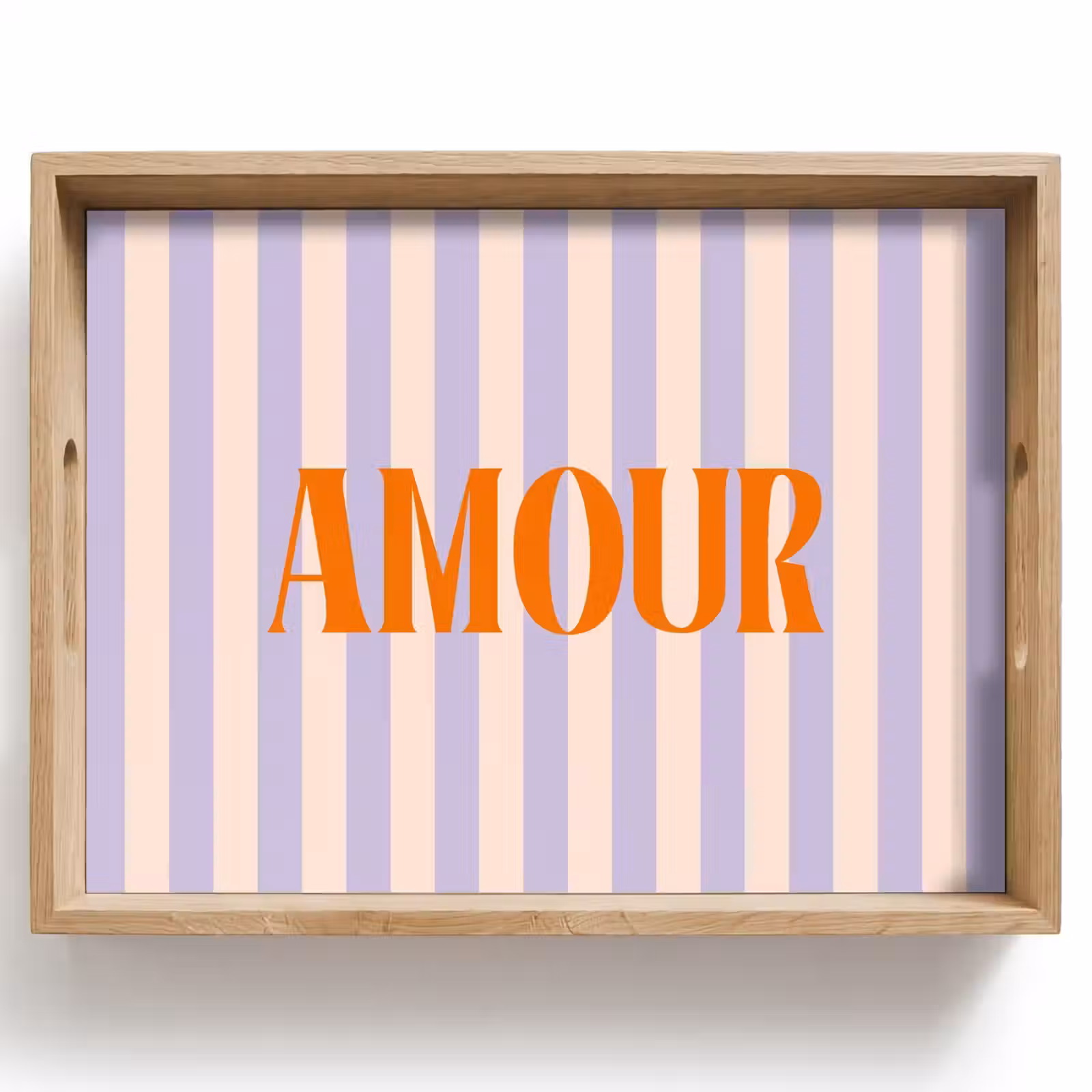 Dienblad - Lila - Oranje - Strepen - Amour — 1