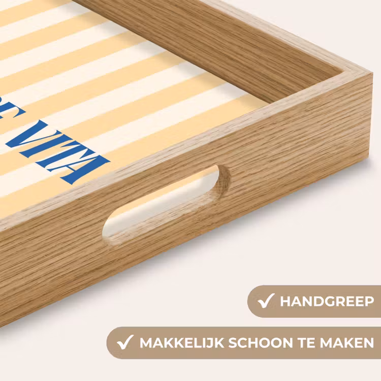 Dienblad - Blauw - Geel - Strepen - La Dolce Vita — 5