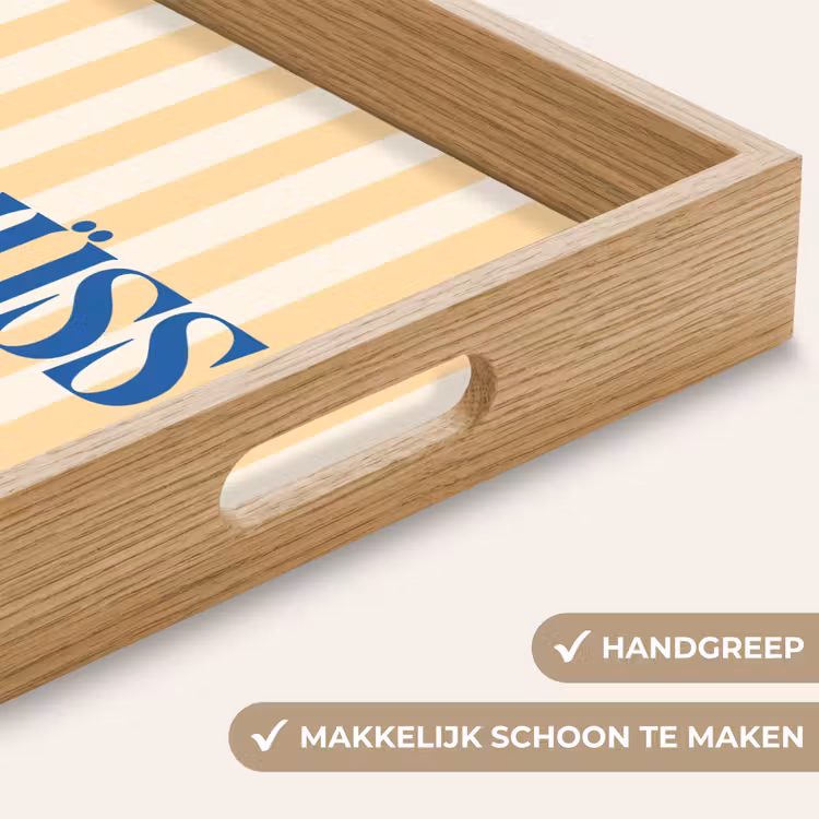 Dienblad - Blauw - Geel - Strepen - Tschüss — 5